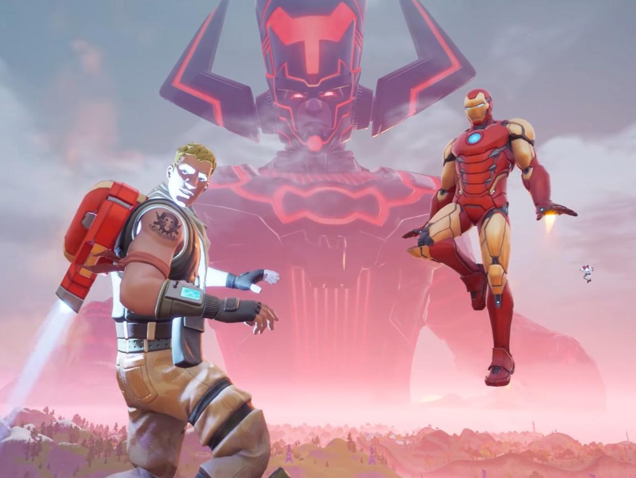 A still from the Galactus event in Fortnite (Faiz via YouTube / Epic Games)