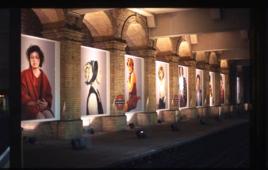 Cindy Sherman's work at Gloucester Road Station (Billboard Commission Copyright 2003)