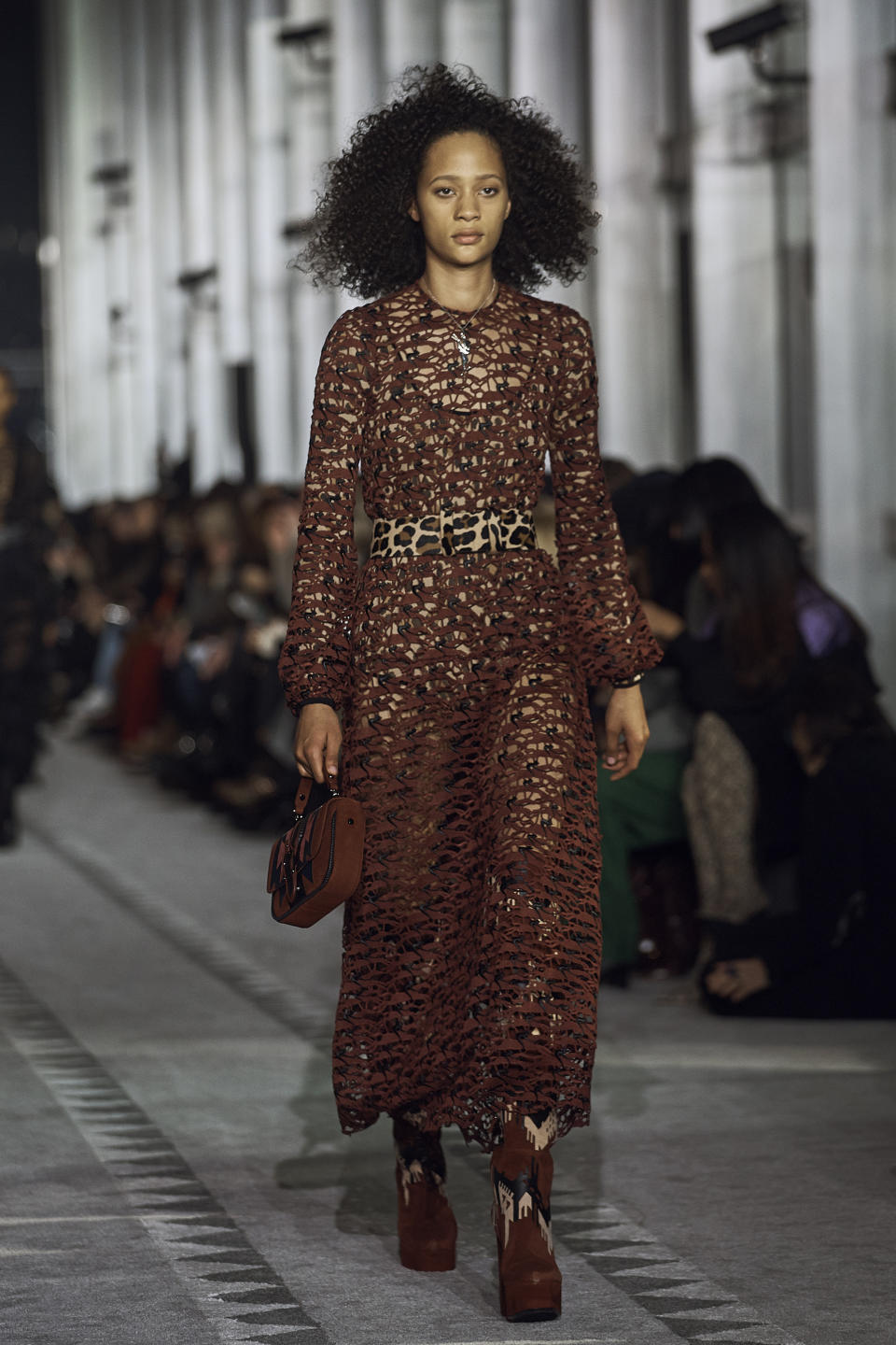 The Longchamp Paris collection is modeled during Fashion Week in New York, Saturday, Feb. 9, 2019. (AP Photo/Andres Kudacki)