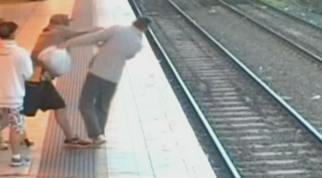 A commuter shoved onto train tracks at Flinders Street Station after a row over a cigarette. Photo: Supplied