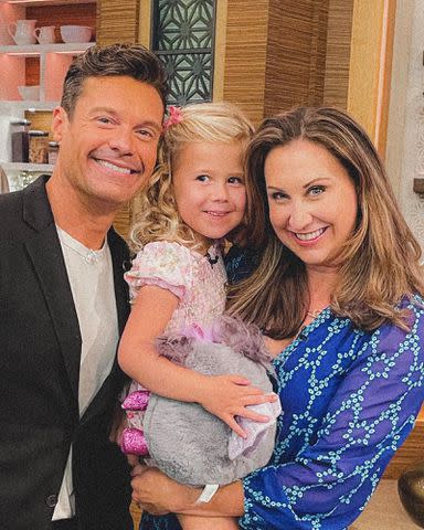 <p>Ryan Seacrest Instagram</p> Ryan Seacrest with his sister Meredith Seacrest Leach and her daughter Flora Marie Leach.