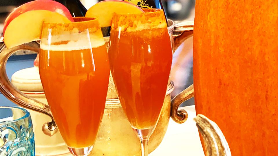 Christie Brinkley's apple cider mimosa recipe