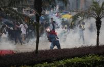 Protesters demonstrate against a proposed extradition bill in Hong Kong