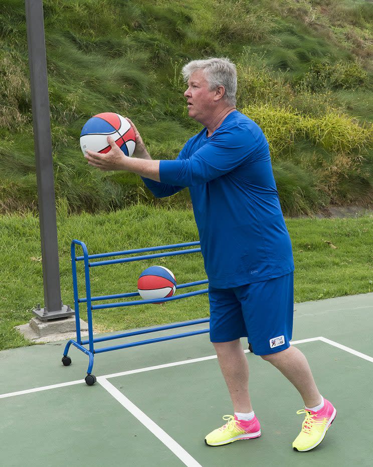 Larry Wilcox on ABC's Battle of the Network Stars. (Photo Credit: Byron Cohen/ABC)