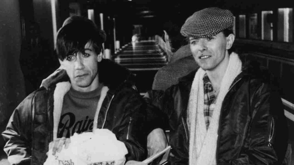 David Bowie and Iggy Pop in Berlin in 1977
