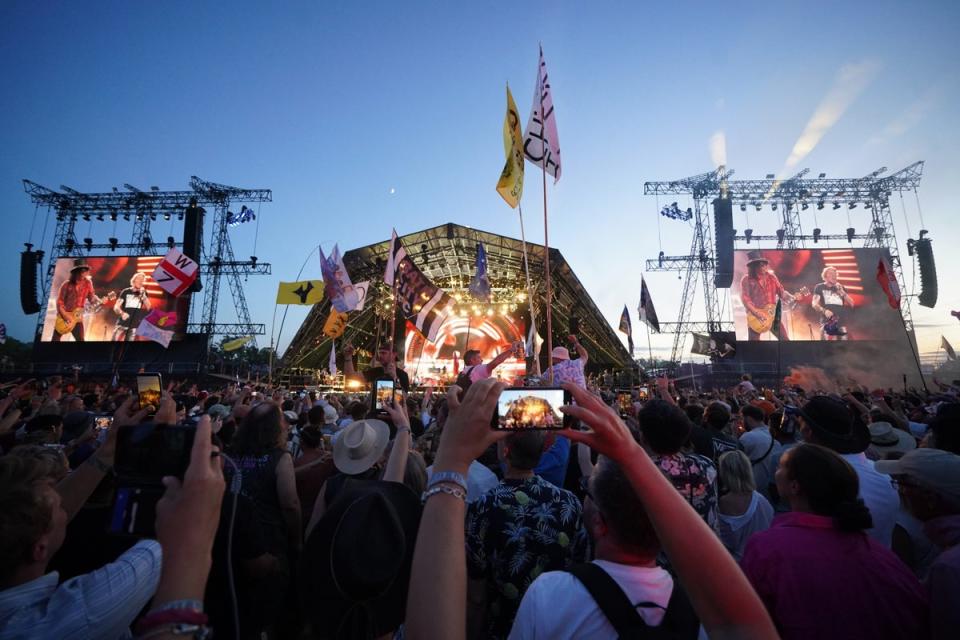 A view of the Pyramid Stage at Glastonbury (PA Archive)