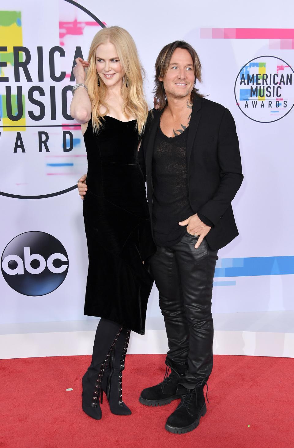 <p>Nicole was joined by country singer husband Keith Urban. The pair seemed to be going for a co-ordinated couples look in all-black outfits.</p>