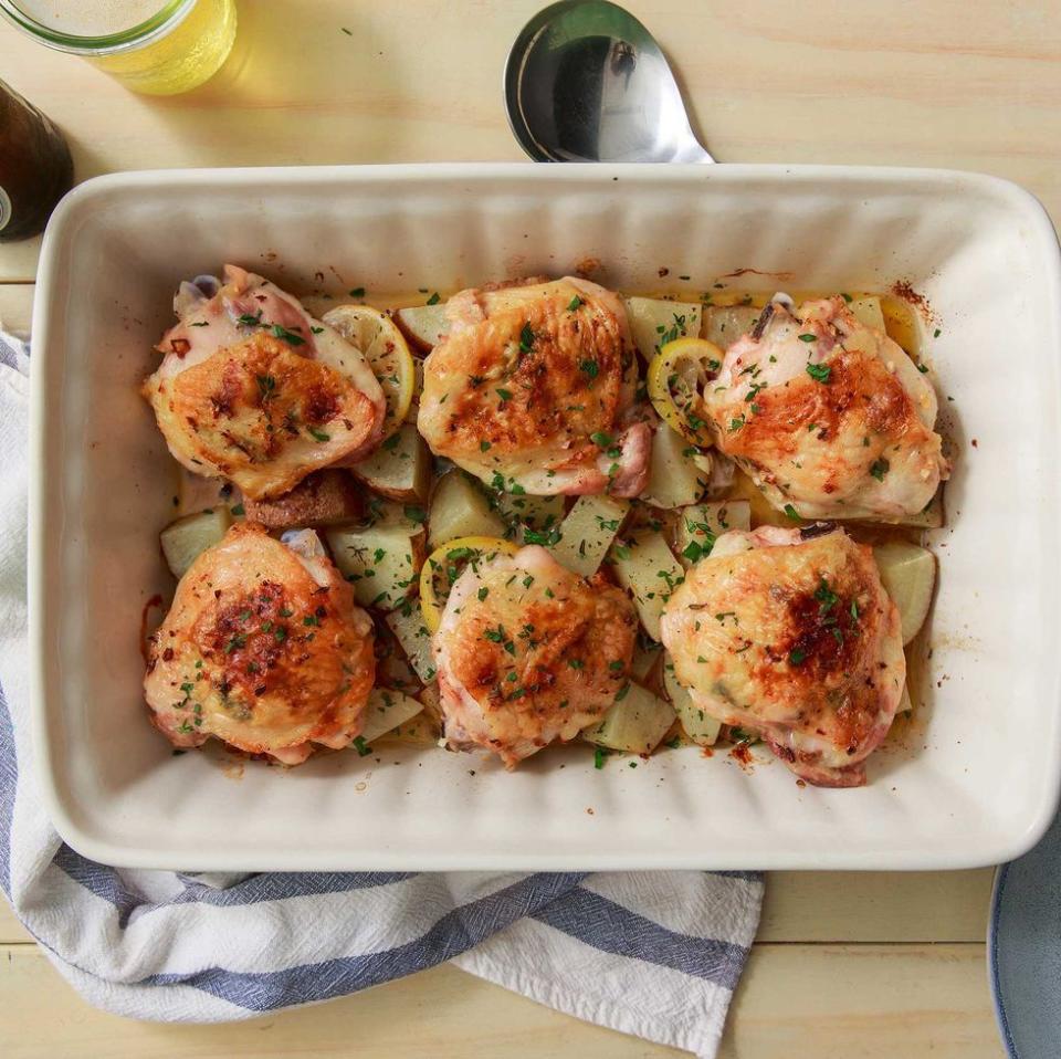 Garlic Butter Baked Chicken Thighs