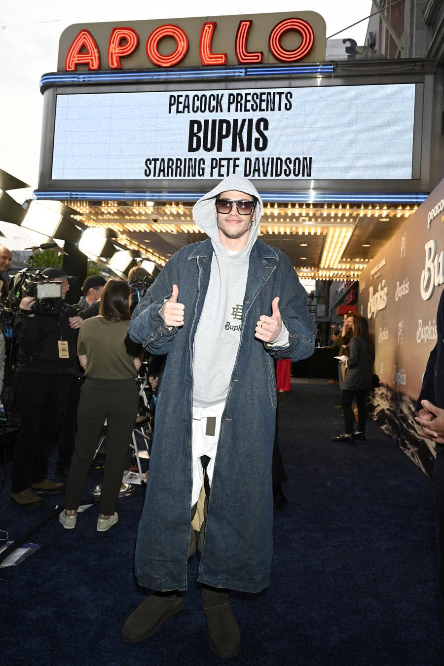 Pete Davidson premieres his new Peacock series “Bupkis” at the Apollo Theater in Harlem. (Courtesy Peacock)