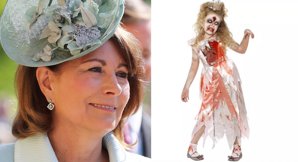 Carole Middleton has been criticised for selling the zombie princess costume. (Photo: Party Pieces/Getty)