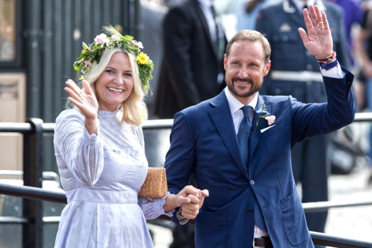Haakon de Noruega y la princesa Mette-Marit