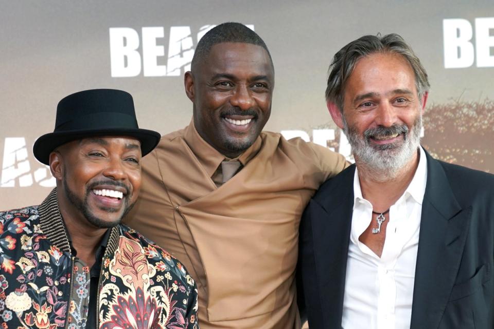 Will Packer, Idris Elba and Baltasar Kormakur (Victoria Jones/PA) (PA Wire)
