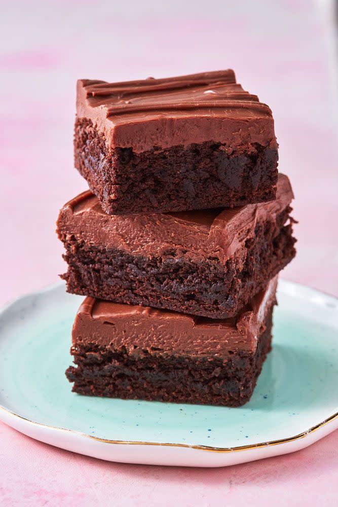 <p>These fudgy brownies are a standout on their own. With a splash of Baileys? They're unforgettable. </p><p>Get the <strong><a href="https://www.delish.com/cooking/recipe-ideas/recipes/a51817/baileys-brownies-recipe/" rel="nofollow noopener" target="_blank" data-ylk="slk:Baileys Brownies recipe;elm:context_link;itc:0;sec:content-canvas" class="link ">Baileys Brownies recipe</a> </strong>from Delish.  </p>