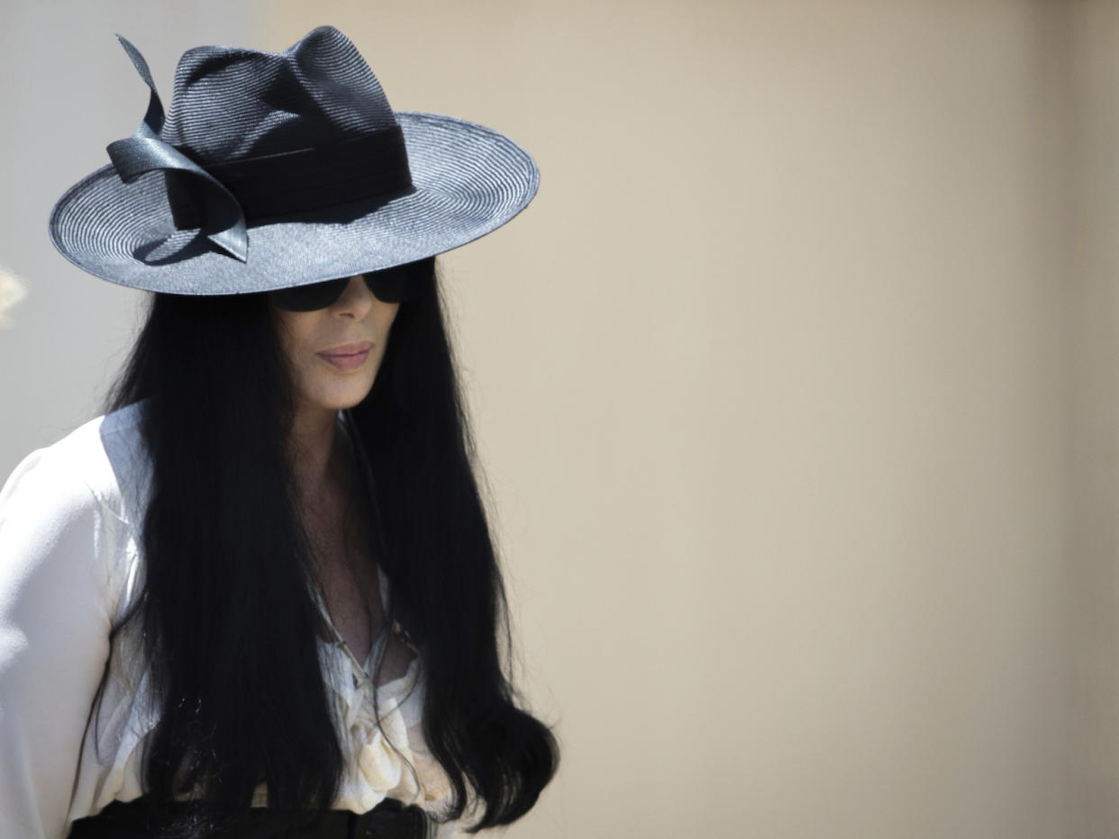 Cher beim Begräbnis von Gregg Allman, mit dem sie in den 70er Jahren verheiratet war.(Bild: AP Photo)