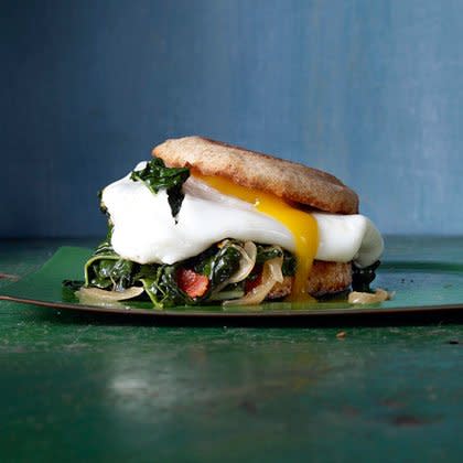 Bacon-and-Egg Sandwiches with Greens