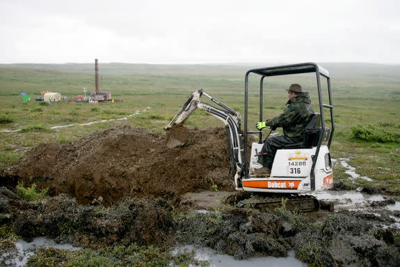 In 2007, the Pebble Mine brought equipment to the Bristol Bay headwaters to test drill for minerals. It's teeming with copper.