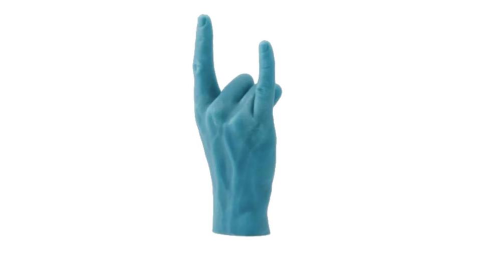 You Rock Candle Hand Blue  (Beyond Living/ Trouva)