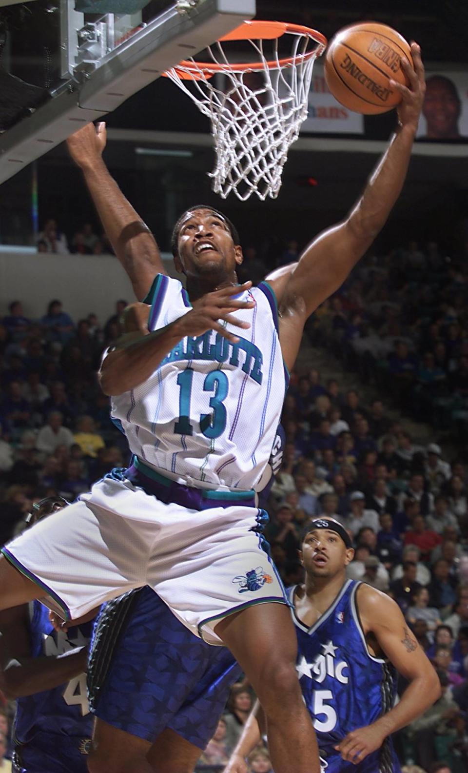 Bobby Phills was one of the most popular players to play professionally in Charlotte, and his jersey is the only one that’s retired and hangs in the Spectrum Center rafters.