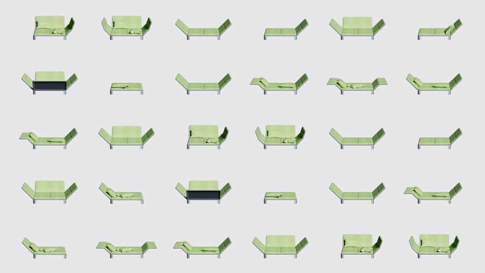 IKEA實驗設計部門Space10以人工智慧打造一款能放入大信封袋的「沙發」