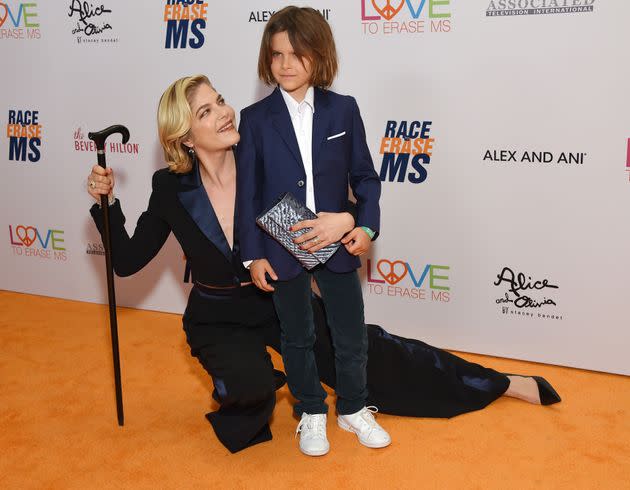 Actress Selma Blair and her son, Arthur Saint Bleick, attend the 26th annual Race to Erase MS Gala at the Beverly Hilton hotel on May 10, 2019, in Beverly Hills. (Photo: LISA O'CONNOR via Getty Images)