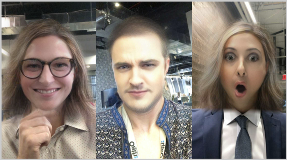 Yahoo Finance's Myles Udland, Jennifer Rogers and Brian Sozzi try the gender swapping filter on Snapchat.