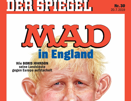 Der Spiegel front cover: "How Boris Johnson is getting his countrymen worked up against Europe"