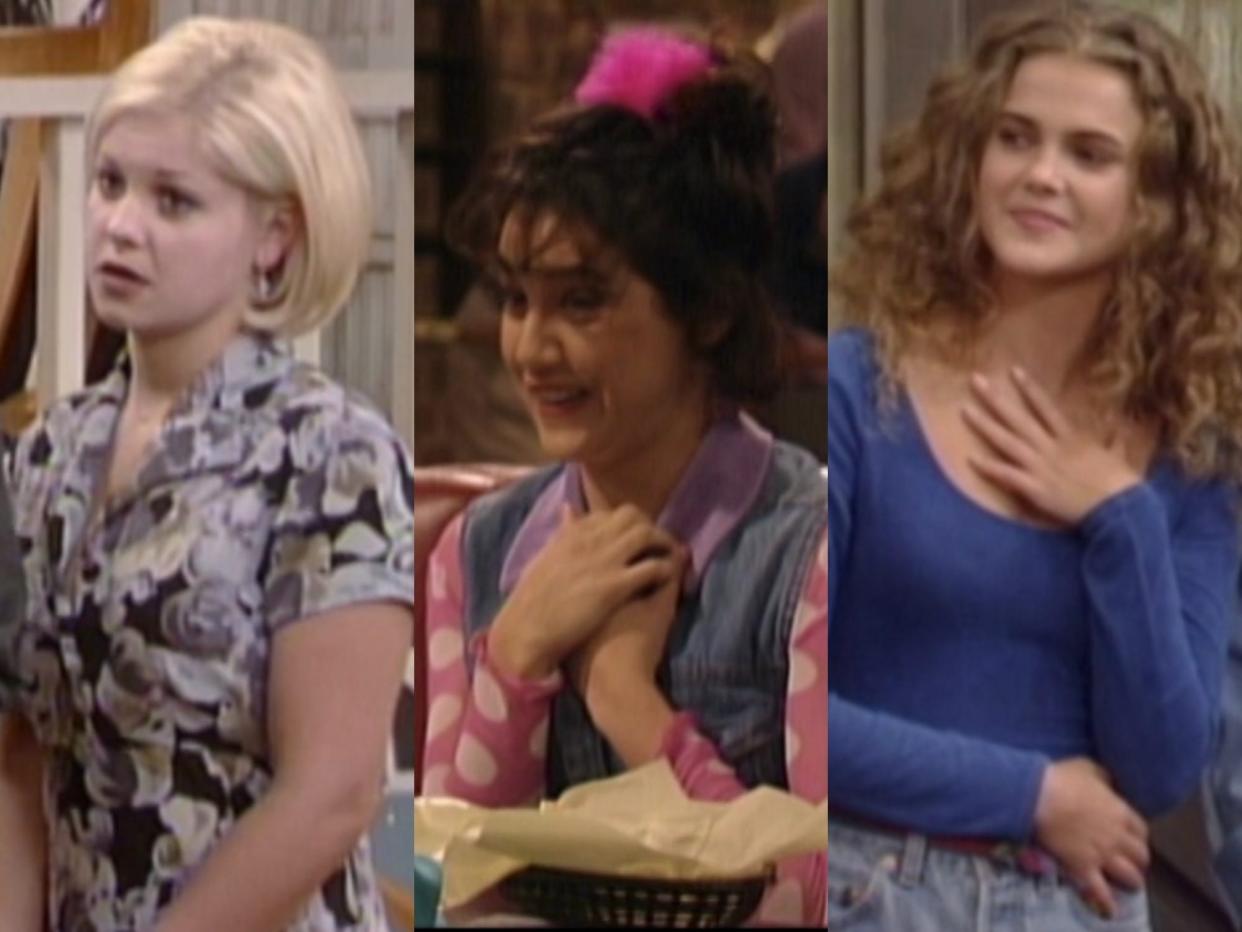 Candace Cameron Bure, Brittany Murphy, and Keri Russell on "Boy Meets World."