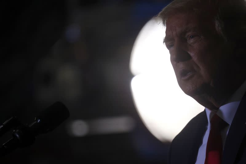 U.S. President Trump rallies with supporters at a campaign event in Henderson, Nevada