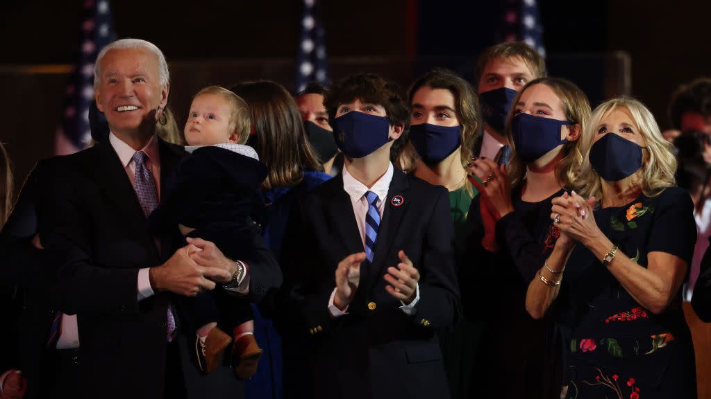 president elect joe biden and vice president elect kamala harris address the nation after election win