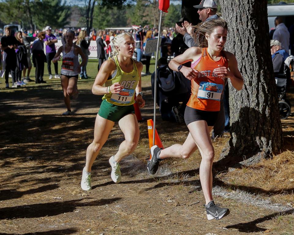 D.C. Everest's Sara Mlodik, left, was the Division 1 state cross-country champion last year.