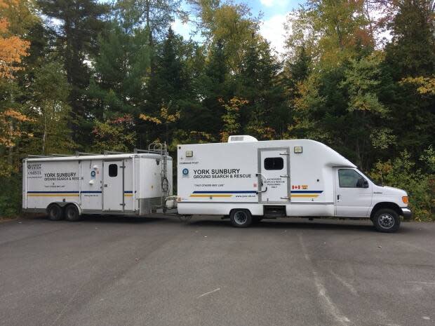 York Sunbury Search and Rescue's command post and trailer. 