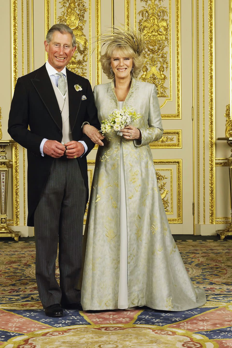 <p>At his wedding to Camilla Parker Bowles at Windsor Castle. </p>