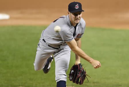 FILE PHOTO: Sep 25, 2018; Chicago, IL, USA; Cleveland Indians starting pitcher Trevor Bauer (47) delivers the ball in the first inning against the Chicago White Sox at Guaranteed Rate Field. Mandatory Credit: Quinn Harris-USA TODAY Sports