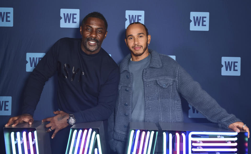 Photo by: KGC-03/STAR MAX/IPx 2020 3/3/20 Lewis Hamilton and Idris Elba at the WE Day UK held at SSE Arena Wembley, Arena Square, Engineers Way in London, England.