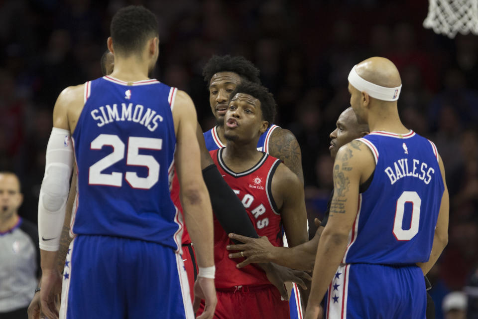 Kyle Lowry and Ben Simmons were ejected from the Jan. 15 game with six seconds left in the fourth quarter.