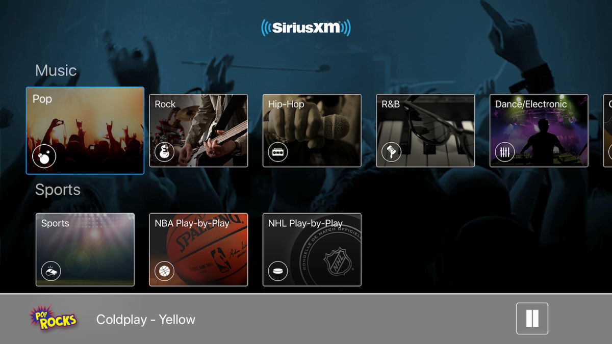 SiriusXM now streams radio stations to your Apple TV