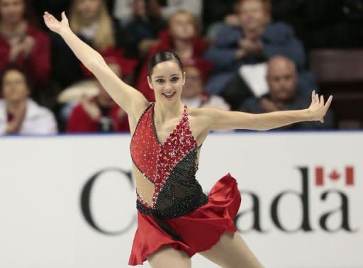 Kaetlyn Osmond of Canada skates her free program in the ladies competition at the 2012 Skate Canada International ISU Grand Prix event in Windsor. Osmond won the gold medal