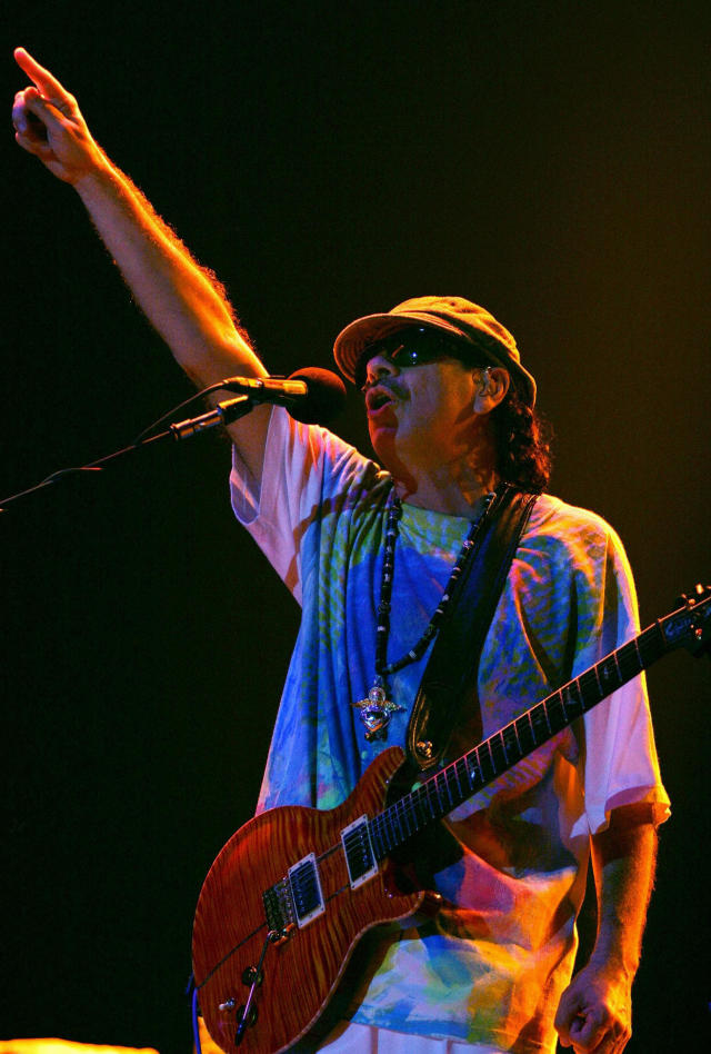 Images of guitar star Carlos Santana through the years