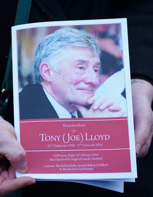 Requiem Mass for Tony Lloyd