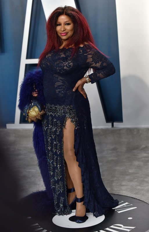 Chaka Khan arrives for the Vanity Fair Oscar party at the Wallis Annenberg Center for the Performing Arts in Beverly Hills, Calif., on February 9, 2020. The singer turns 71 on March 23. File Photo by Chris Chew/UPI