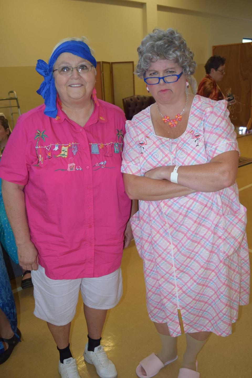 Dagley and Lori Hopper are part of the cast of a Murder Mystery Play fundraiser at Beaver Ridge United Methodist Church in 2017.