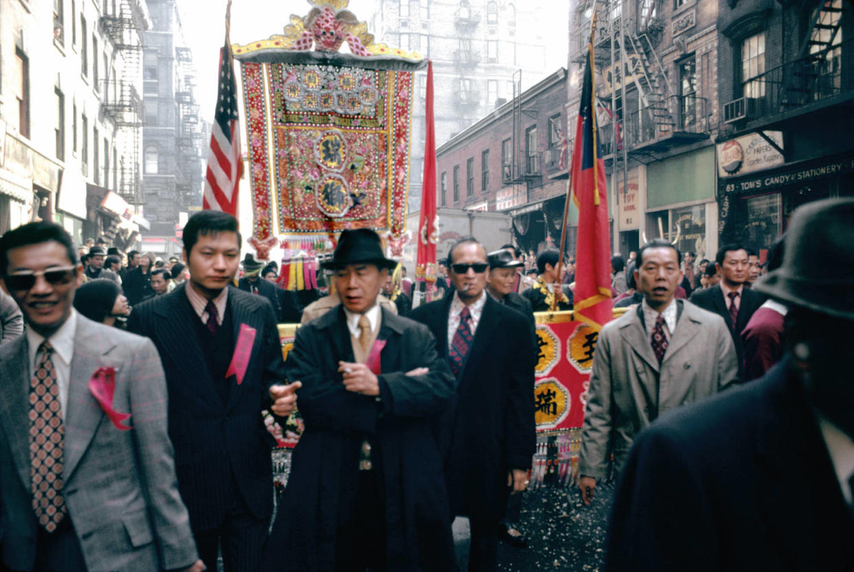 Chinese Consolidated Benevolent Association leaders attend the Chinatown Lunar New Year parade (The Estate of Corky Lee)