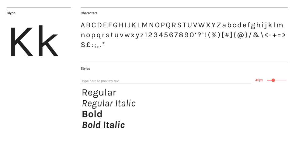 Karla web font