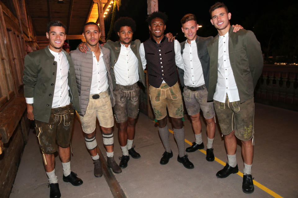 Übrigens: Was wäre so ein Oktoberfest schon, ohne die Bayern-Stars in Lederhosen?