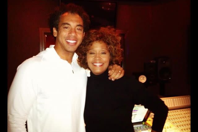 <p>courtesy Harvey Mason Jr.</p> Harvey Mason, Jr. and Whitney Houston