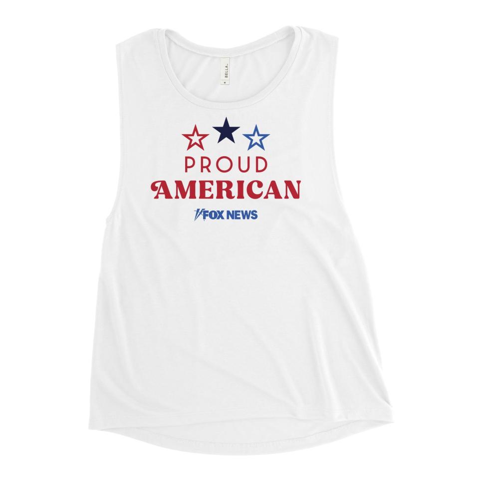 Women looking for the perfect Independence Day attire should look no further than this tank top.