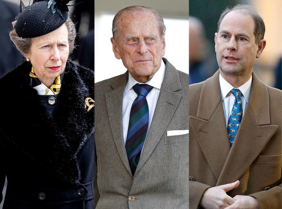 Princess Anne, Prince Philip, Prince Edward