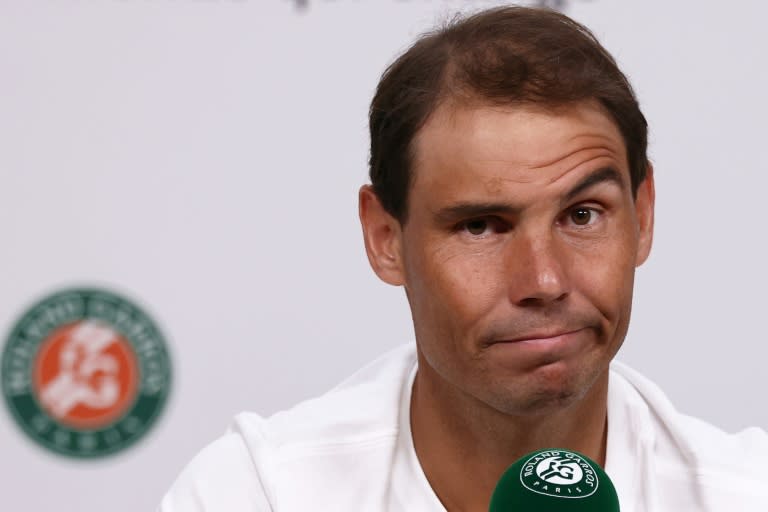 All over: Rafael Nadal at news conference following his defeat to Alexander Zverev (EMMANUEL DUNAND)