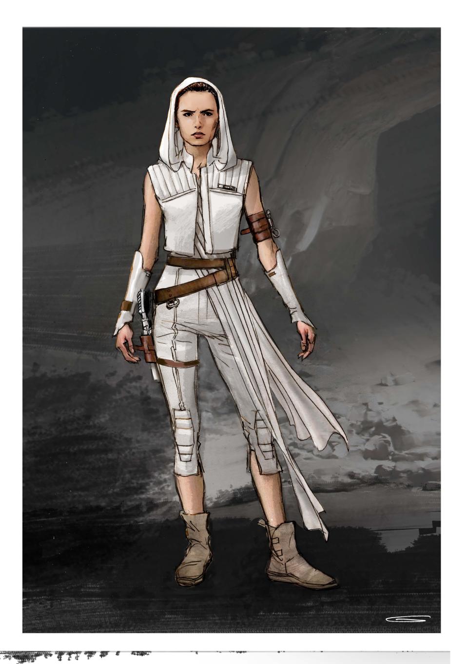 rey concept art star wars tros