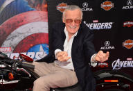 <p>One person whose presence was sorely missed at the <i>Avengers: Endgame</i> premiere was iconic Marvel creative Stan Lee who sadly died in 2018. (Getty Images) </p>